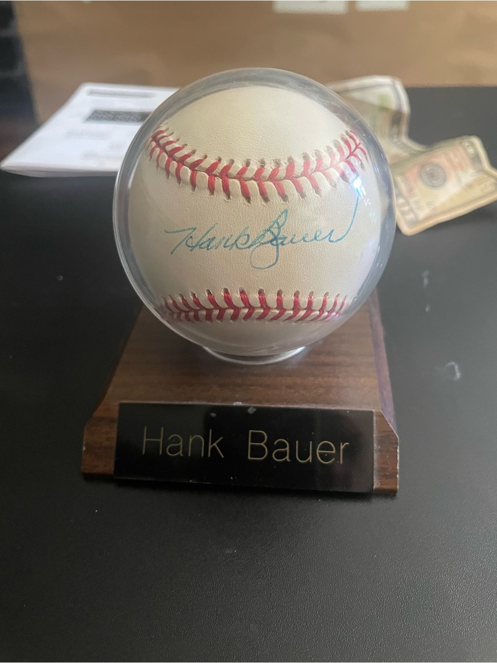 AUTOGRAPHED HANK BAUER BASEBALL